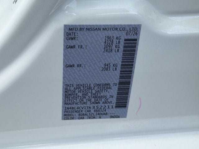 2026 Nissan Altima 2.5 SR