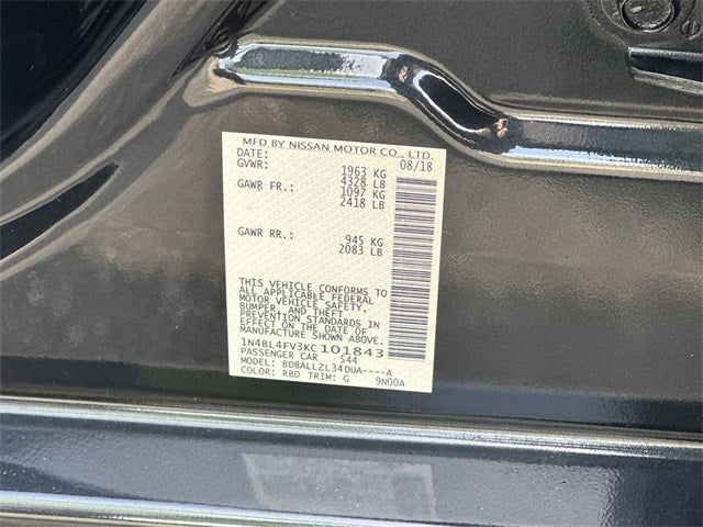 2019 Nissan Altima 2.5 Platinum