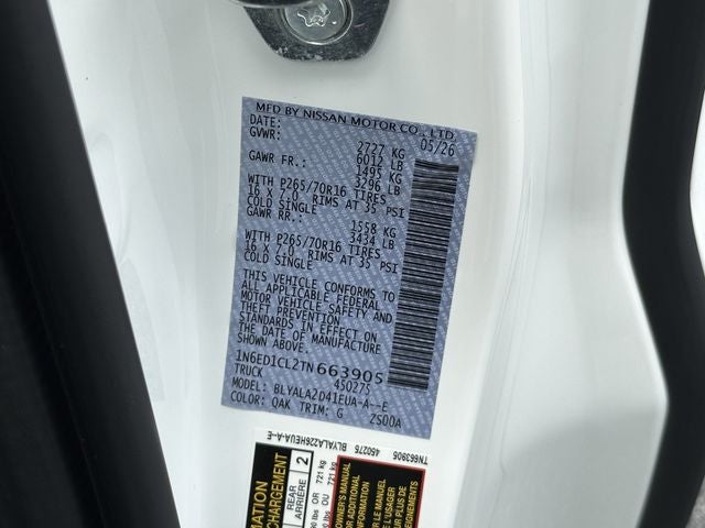 2026 Nissan Frontier S