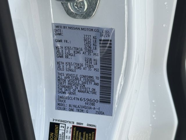2026 Nissan Frontier S