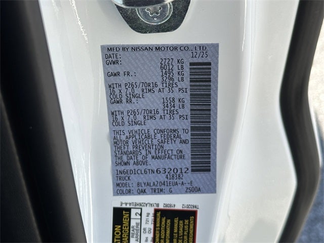 2026 Nissan Frontier S