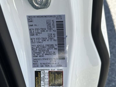 2026 Nissan Frontier S