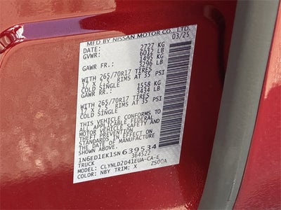 2025 Nissan Frontier PRO-4X