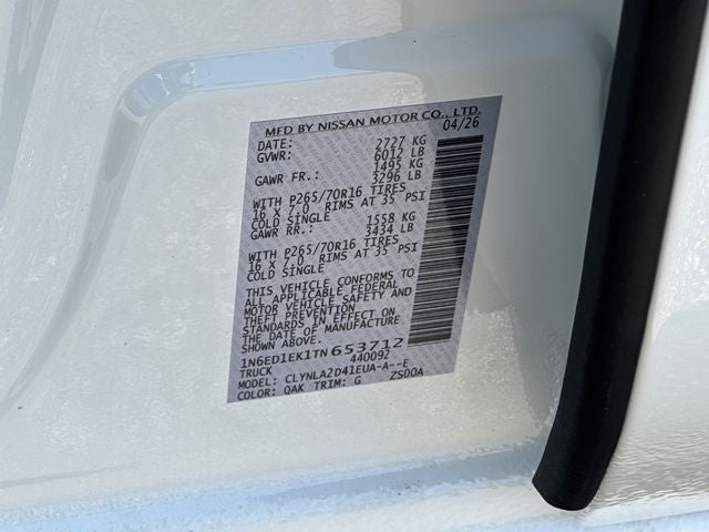 2026 Nissan Frontier S