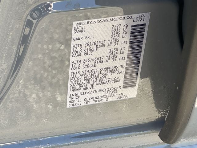 2026 Nissan Frontier SV Dark Armor TUXEDO WRAP AND LIFT KIT