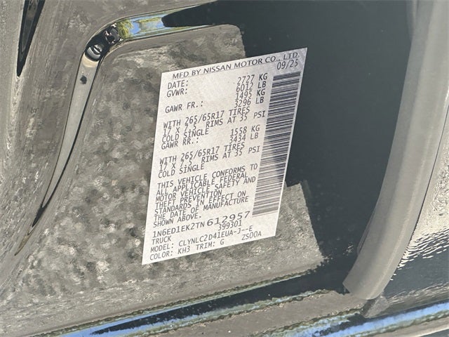 2026 Nissan Frontier SV