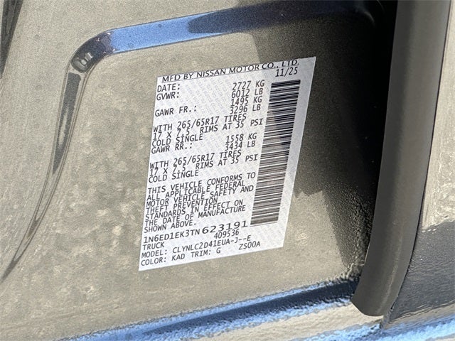 2026 Nissan Frontier SV