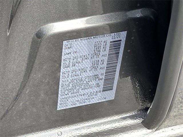 2026 Nissan Frontier SV