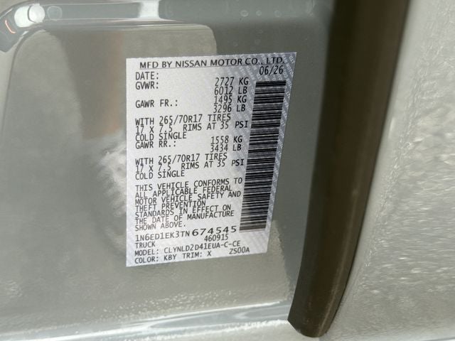 2026 Nissan Frontier PRO-4X w/R Package
