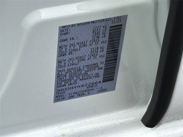 2026 Nissan Frontier SV