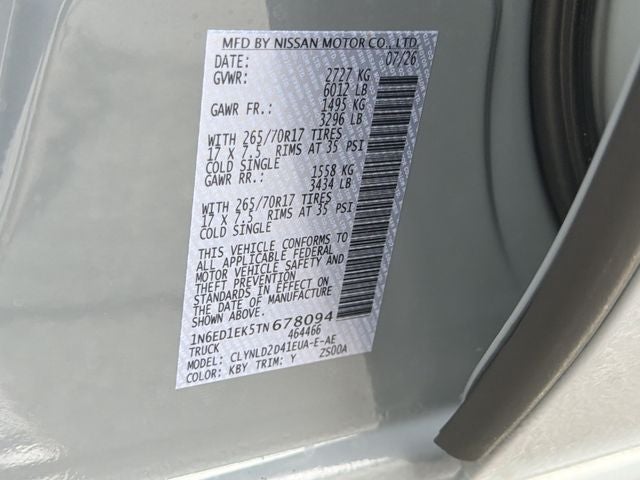 2026 Nissan Frontier PRO-4X
