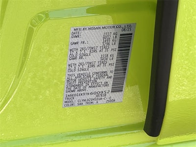 2026 Nissan Frontier PRO-4X PROJECT Z1