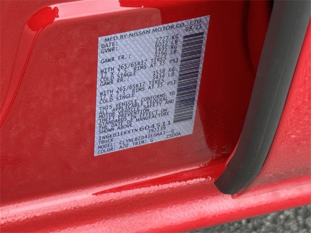 2026 Nissan Frontier SV Dark Armor