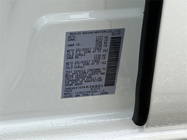 2026 Nissan Frontier SV