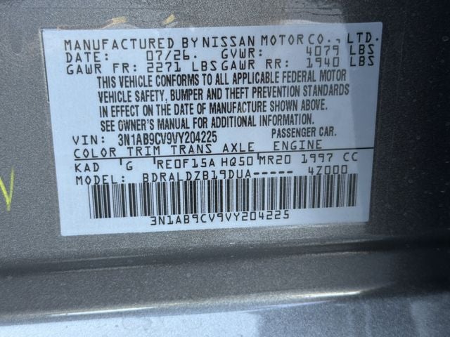 2027 Nissan Sentra SV