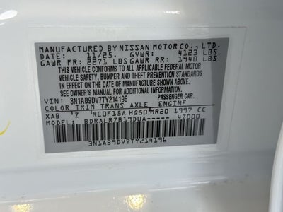 2026 Nissan Sentra SR