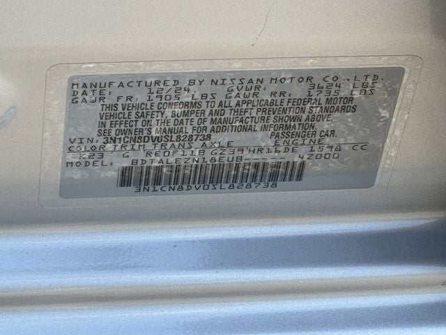 2025 Nissan Versa 1.6 S