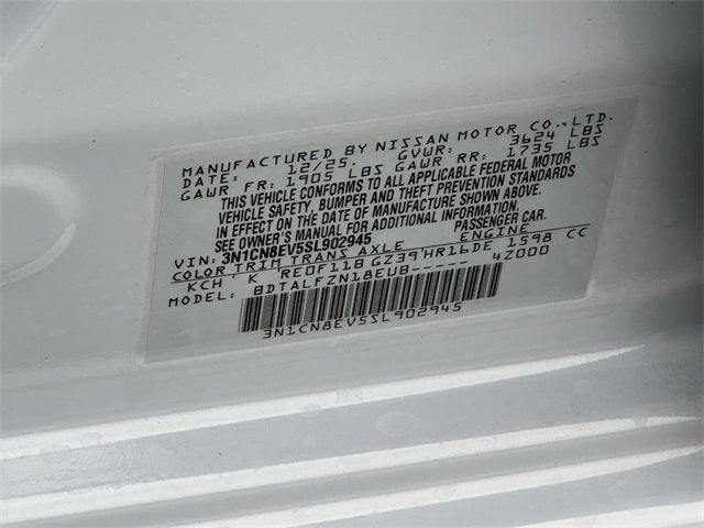 2025 Nissan Versa 1.6 SV