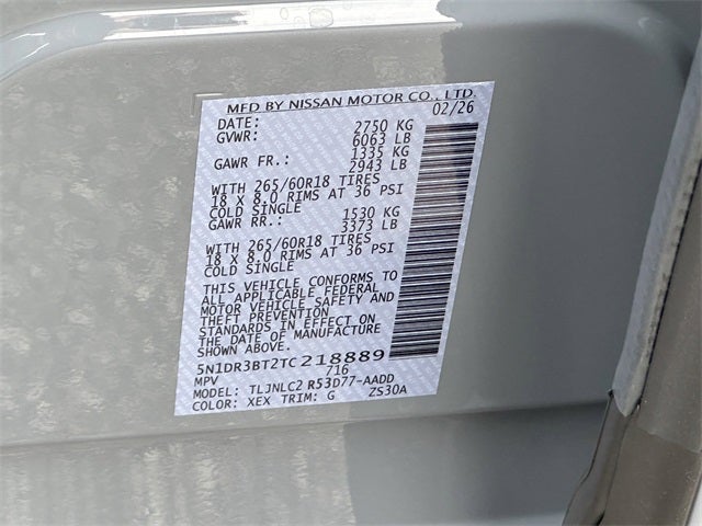 2026 Nissan Pathfinder SV