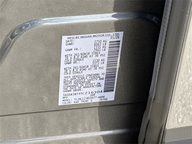 2026 Nissan Pathfinder SV