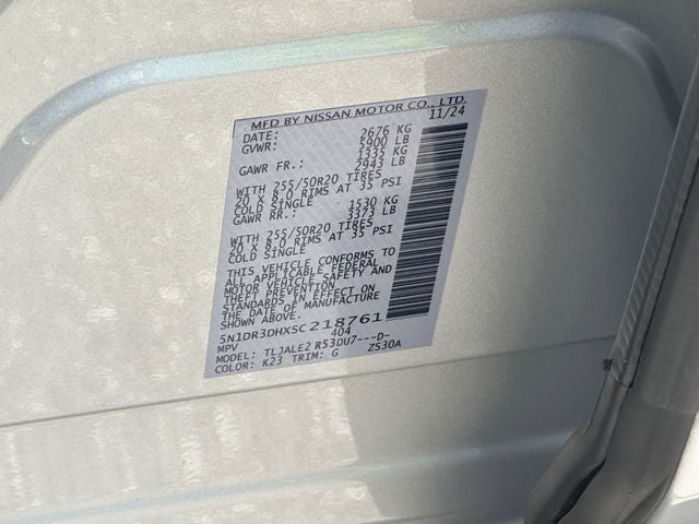 2025 Nissan Pathfinder Platinum
