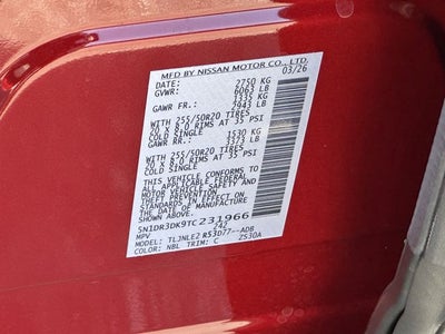 2026 Nissan Pathfinder Platinum