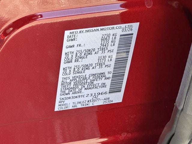 2026 Nissan Pathfinder Platinum