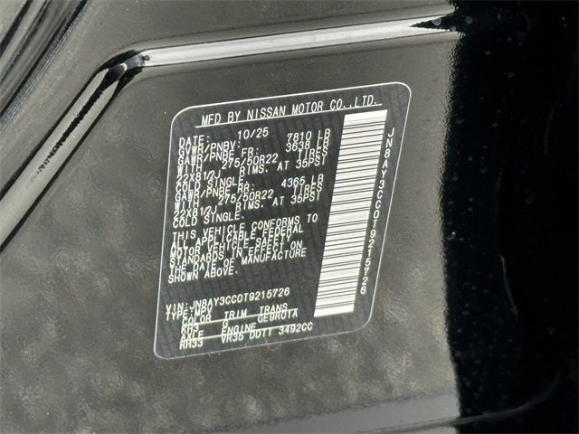 2026 Nissan Armada Platinum Reserve