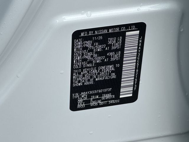 2026 Nissan Armada Platinum Reserve