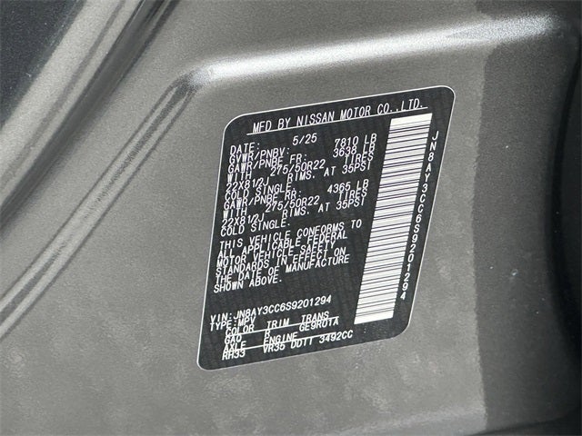 2025 Nissan Armada Platinum Reserve