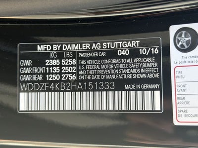 2017 Mercedes-Benz E-Class E 300 4MATIC®