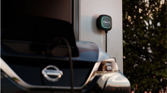 Nissan EV connected and charging with a Wallbox charger | Cherokee County Nissan in Holly Springs GA