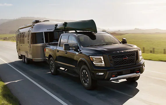2022 Nissan TITAN towing airstream | Cherokee County Nissan in Holly Springs GA