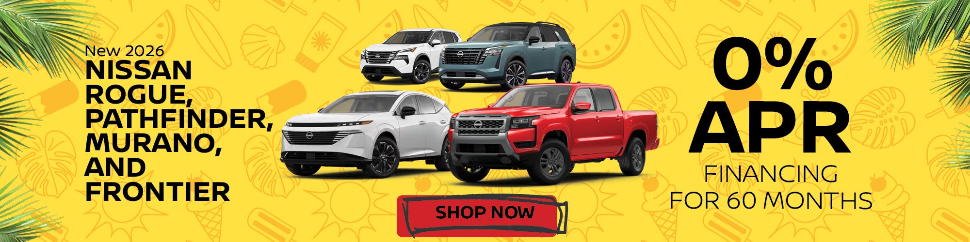 0% APR for 60 months on new nissan models